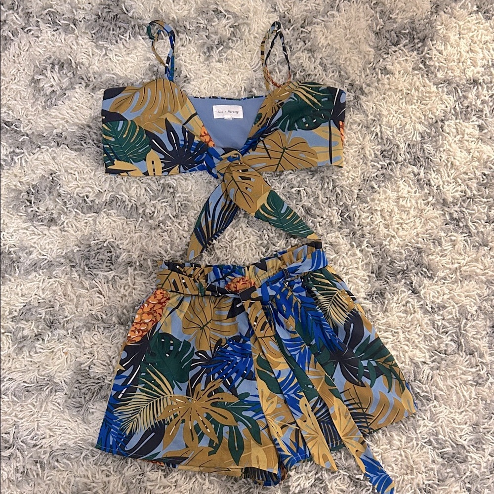 Tropical Print 2 piece set